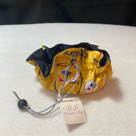 Pittsburgh Steelers NFL Jewelry Pouch Treasure Bag Handmade‎ By Li Li NEW - Picture 3 of 11